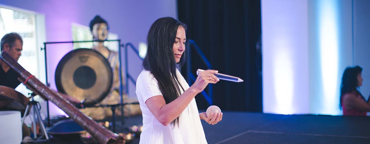 Agustina Caminos meditation and healing session in Miami Beach