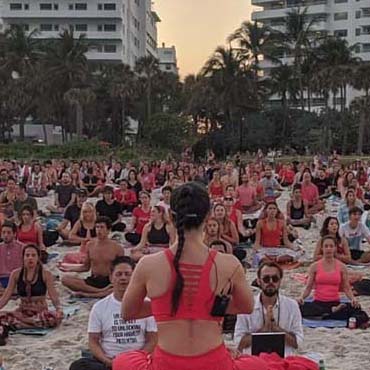 Hatha and Ashtanga yoga class in Miami Beach