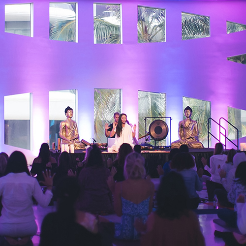 Stress management workshop group session